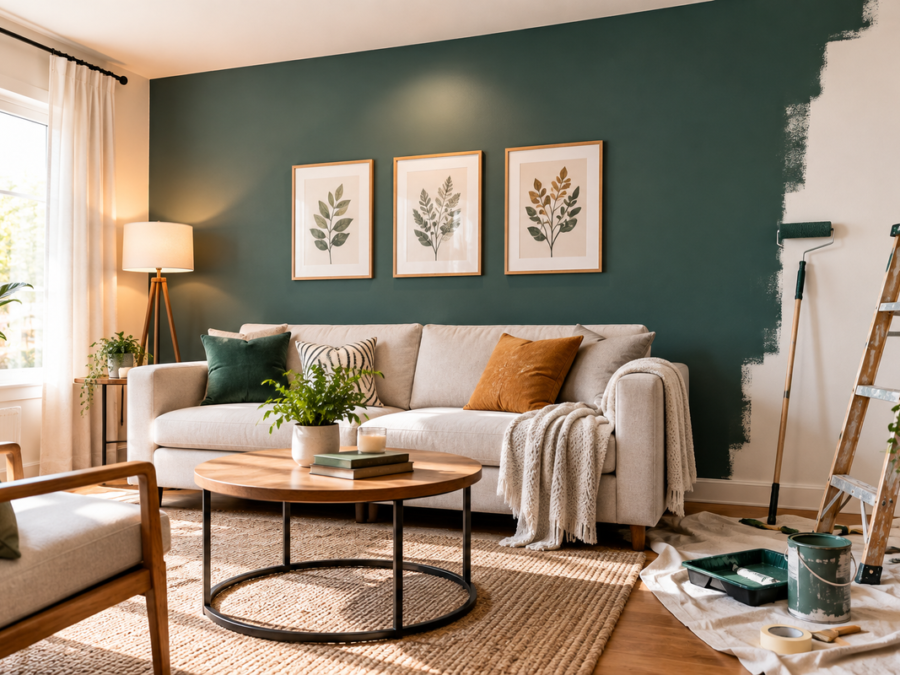 accent wall painting tips